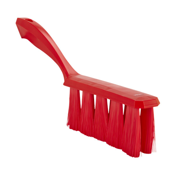 Vikan Ultra Safe Technology 45814 13" Red Bench Brush with Soft Bristles