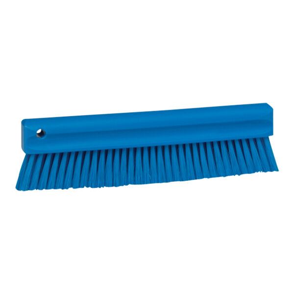 Vikan 45823 11 13/16" Blue Powder Brush with Soft Bristles