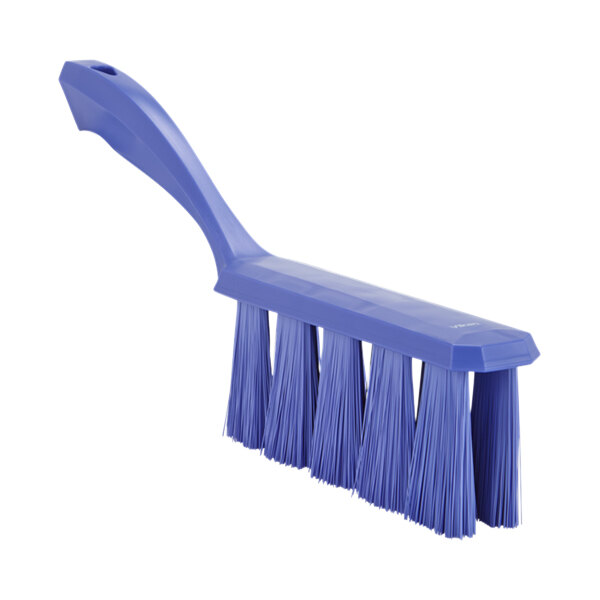 Vikan Ultra Safe Technology 45858 13" Purple Bench Brush with Medium Bristles