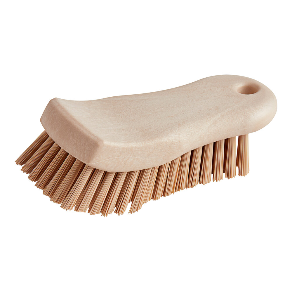 Carlisle Sparta 40521EC25 6" Tan Handheld Scrub Brush