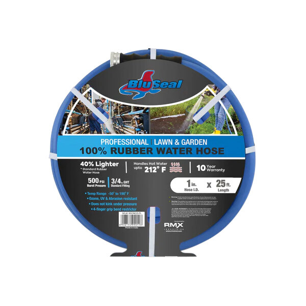 BluBird BluSeal 1" x 25' Rubber Garden Hose BSONE25