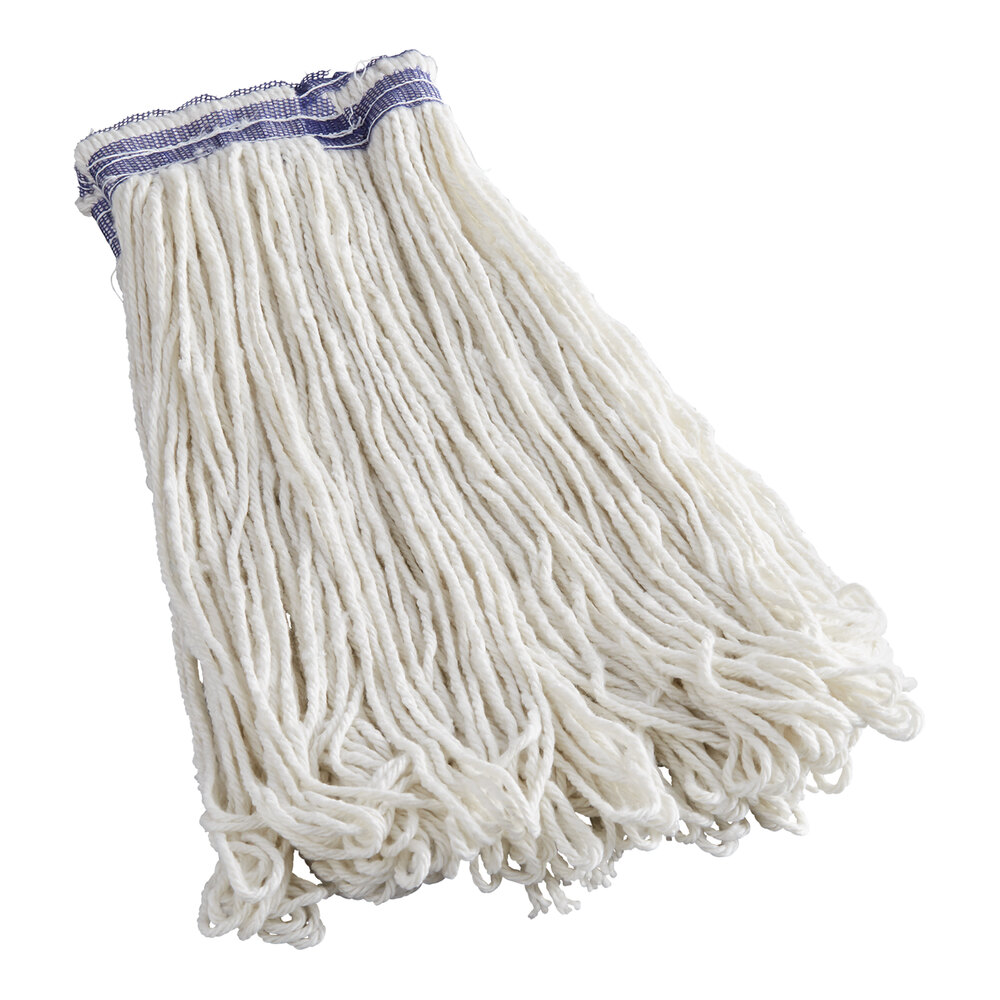 Rubbermaid® FGE43800WH00 24 oz. #32 White Rayon Looped End Finishing Wet Mop Head with Universal Headband