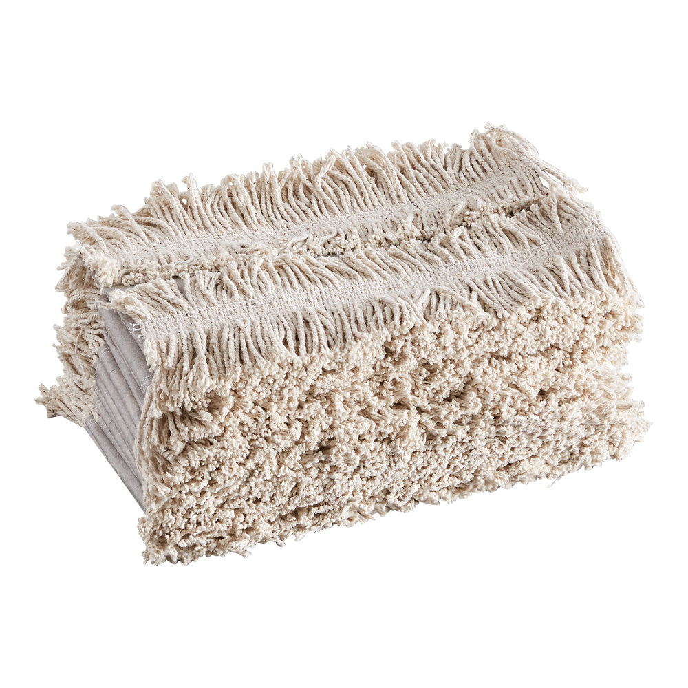Rubbermaid® FGM15000WH00 40' White Cut-End Disposable Cotton Dust Mop - Cut-To-Length