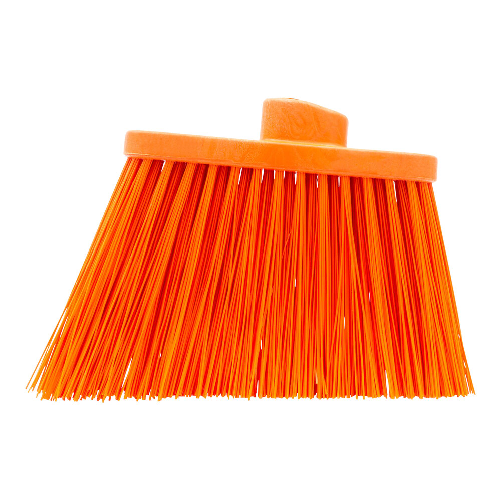 Carlisle Duo-Sweep 36868EC24 12" Orange Heavy-Duty Angled Broom Head with Unflagged Bristles