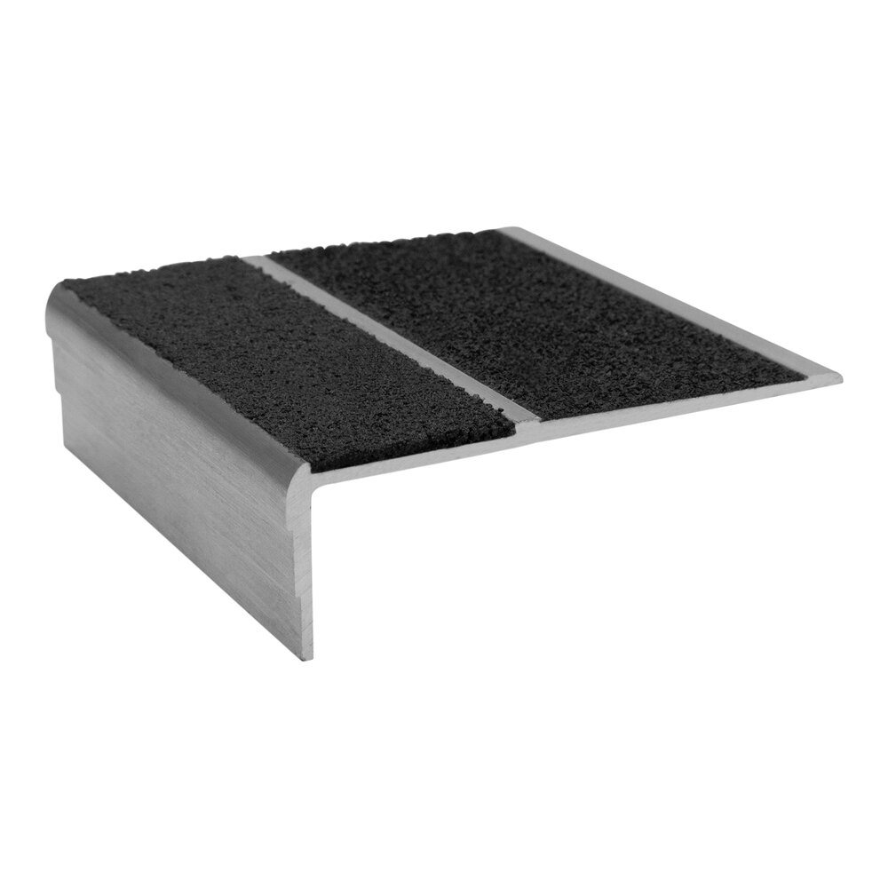 Wooster Stairmaster Type 333FT 3" x 42" Stair Tread Nosing with Marine Black Flex-Tred and Spectra Grit Surface 333FT3-6