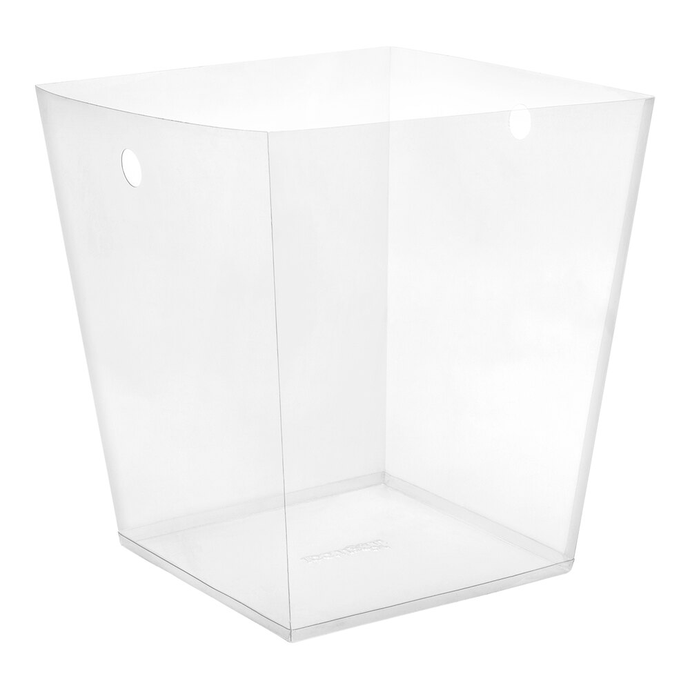 room360 RWL003CLT27 12.5 Qt. Clear PVC Flare Wastebasket Liner - 96/Pack