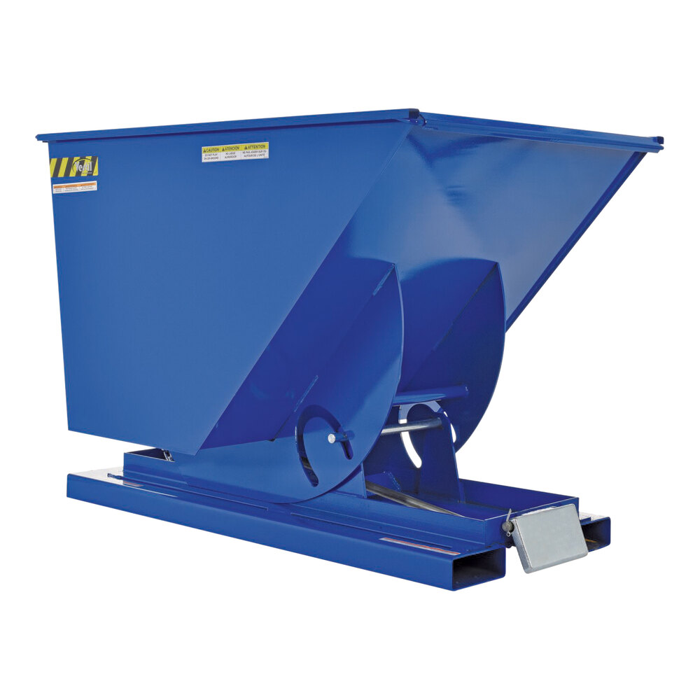 Vestil 1 Cubic Yard Light-Duty Self-Dumping Steel Forklift Hopper D-100-LD - 2,000 lb. Capacity