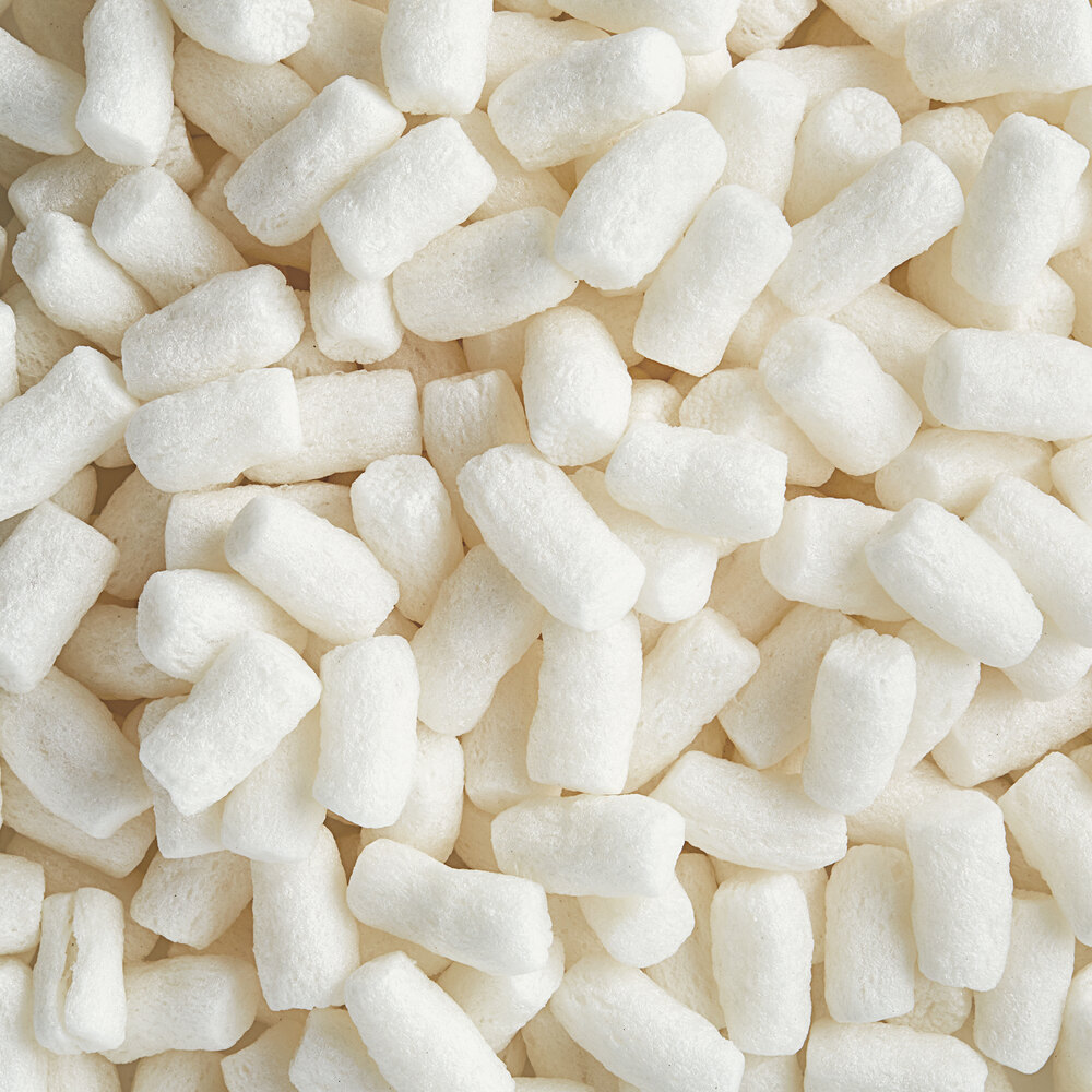 Lavex Compostable Starch Packing Peanuts - 3 Cu. Ft.