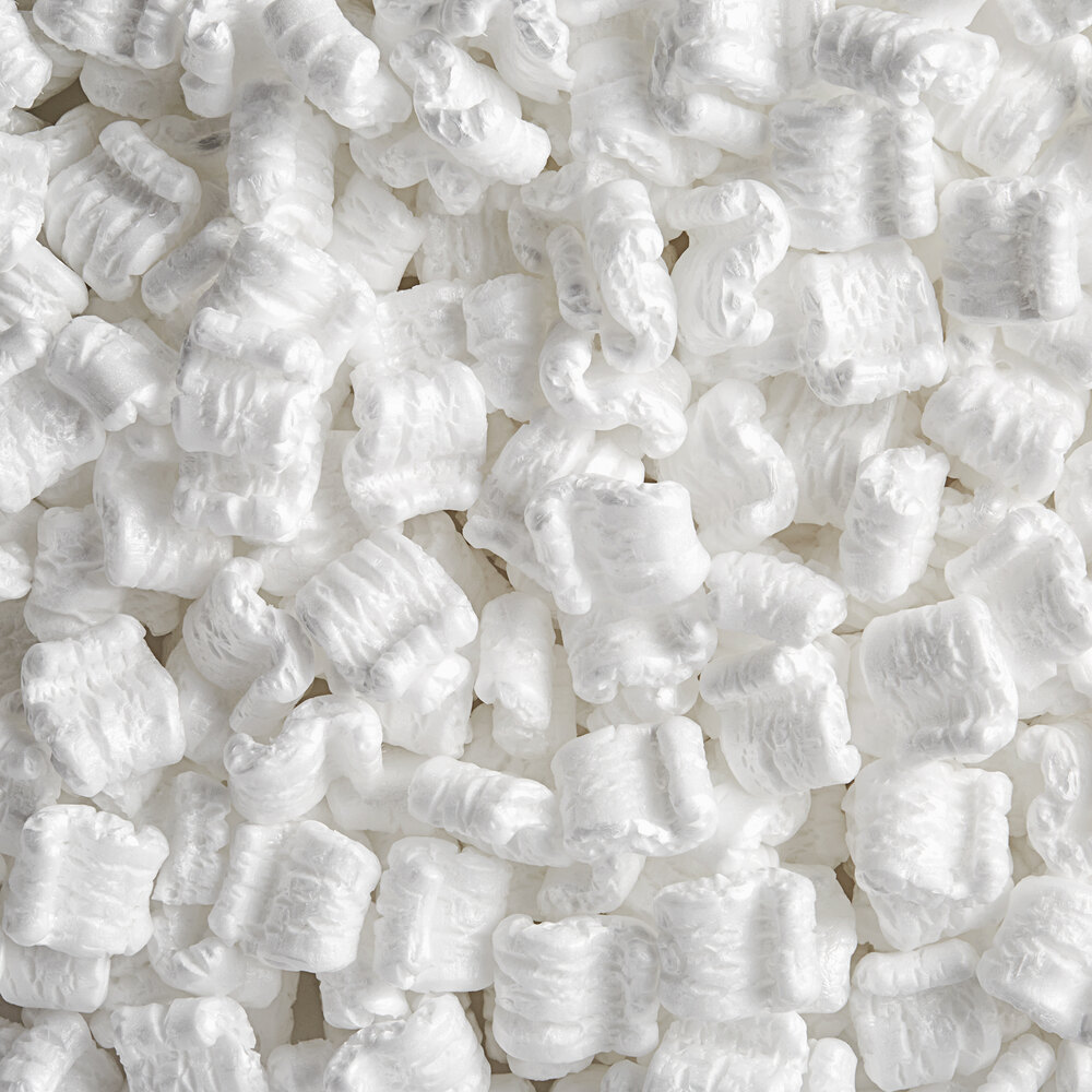 Lavex White Packing Peanuts - 3.5 Cu. Ft.