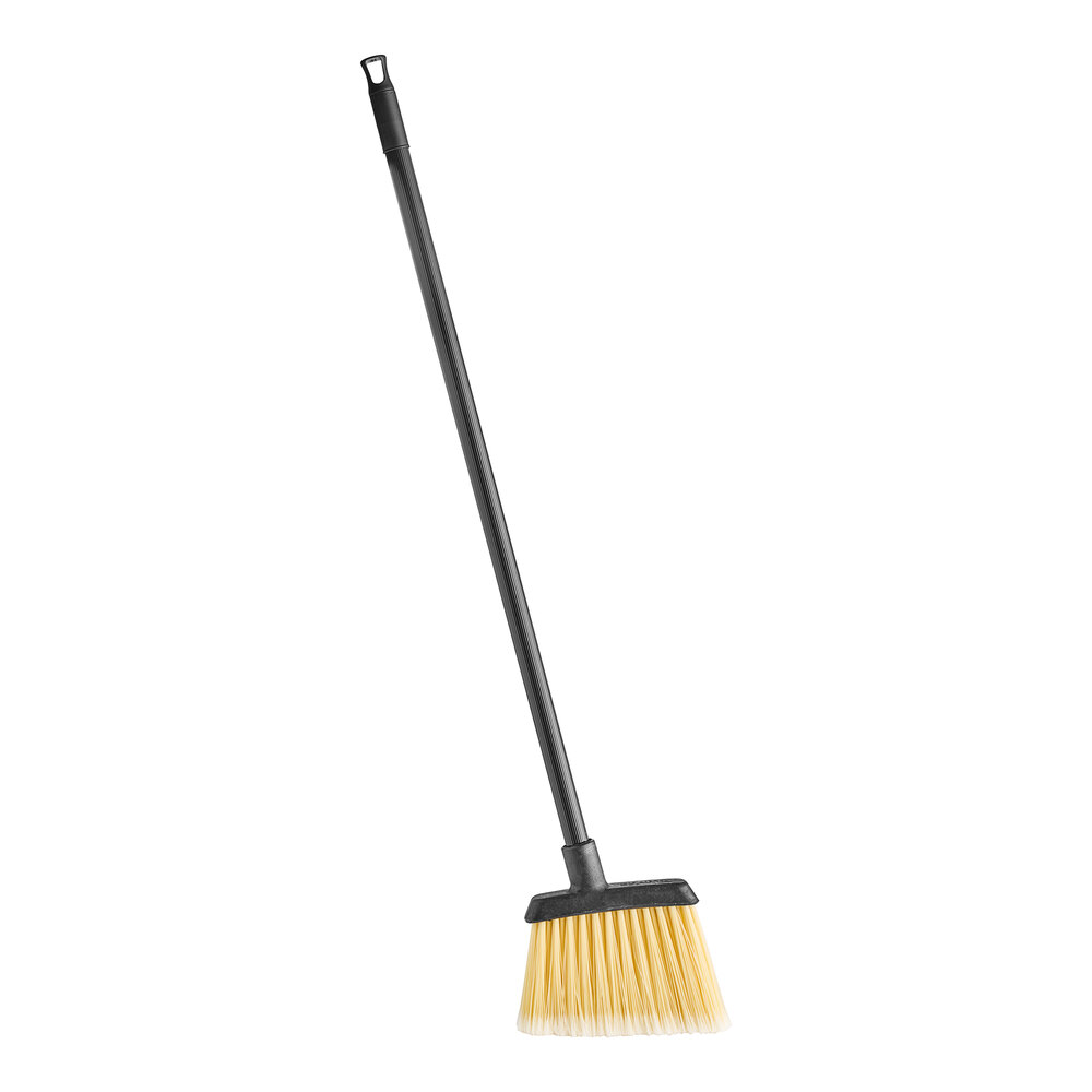 Carlisle Duo-Sweep 4686100 6 1/2" Yellow Flagged Angled Lobby Broom with 36" Metal Handle