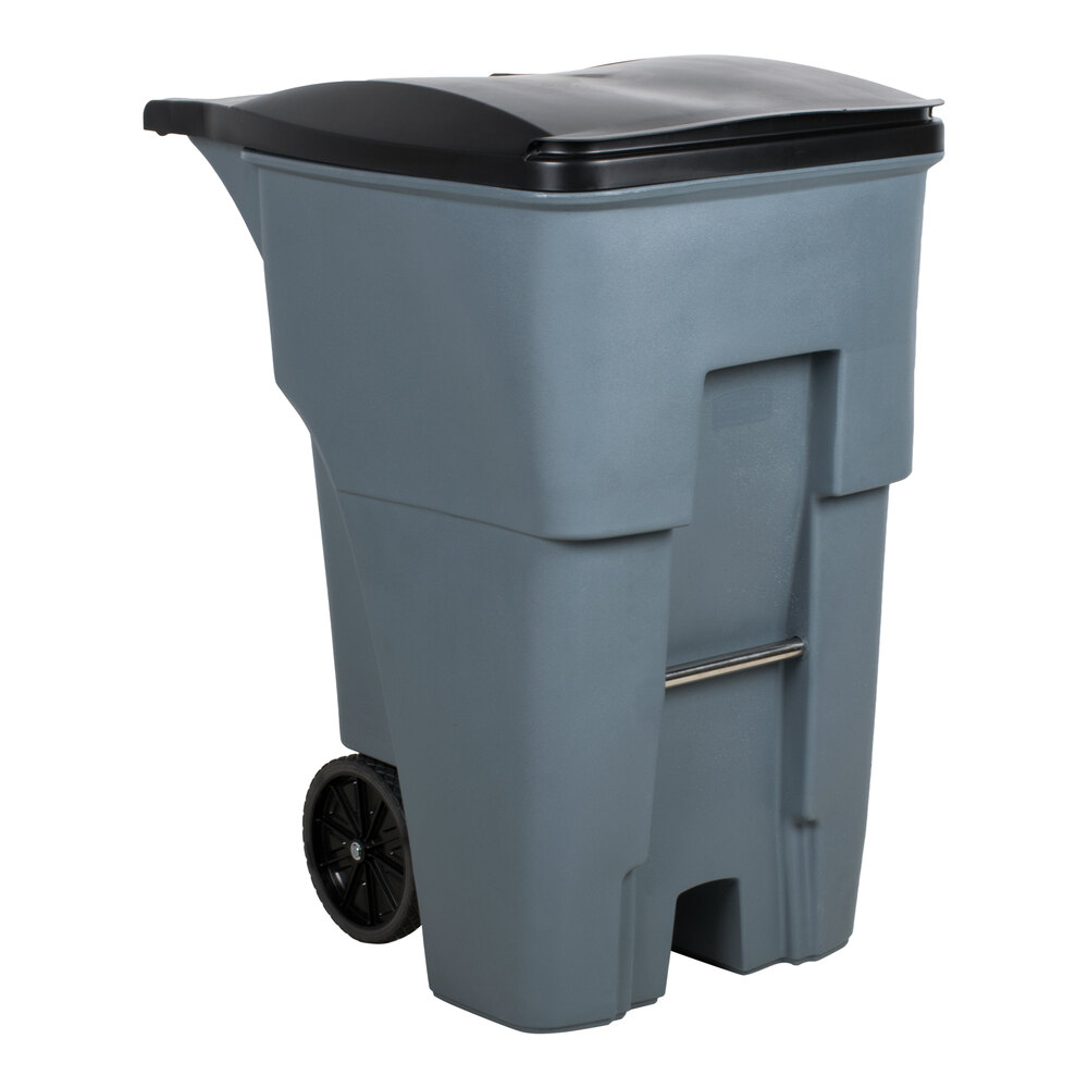 Rubbermaid® FG9W2200GRAY BRUTE 95 Gallon Gray Wheeled Rectangular Trash Can with Lid