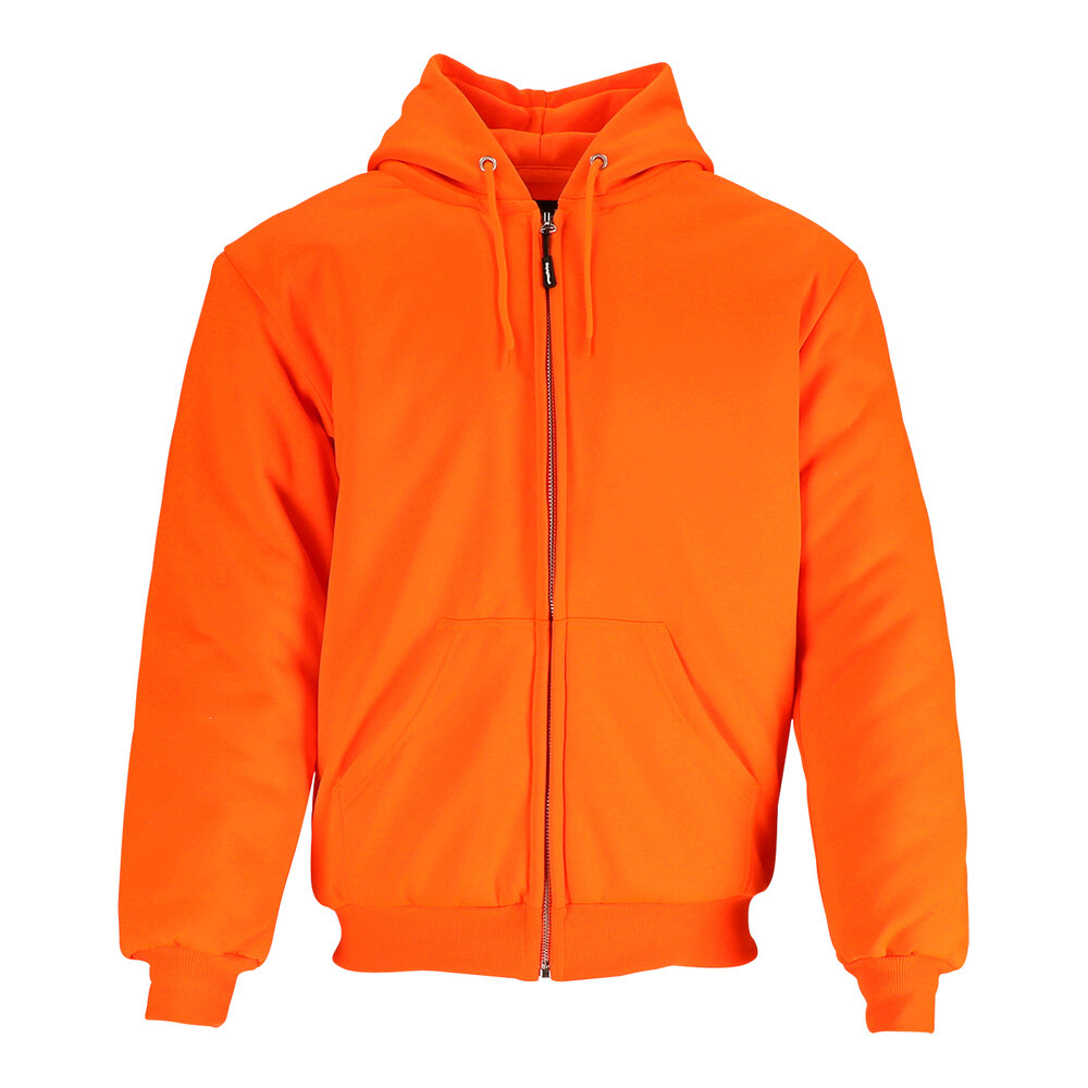 RefrigiWear Orange Insulated Quilted Sweatshirt 0488RHVOSML - Small