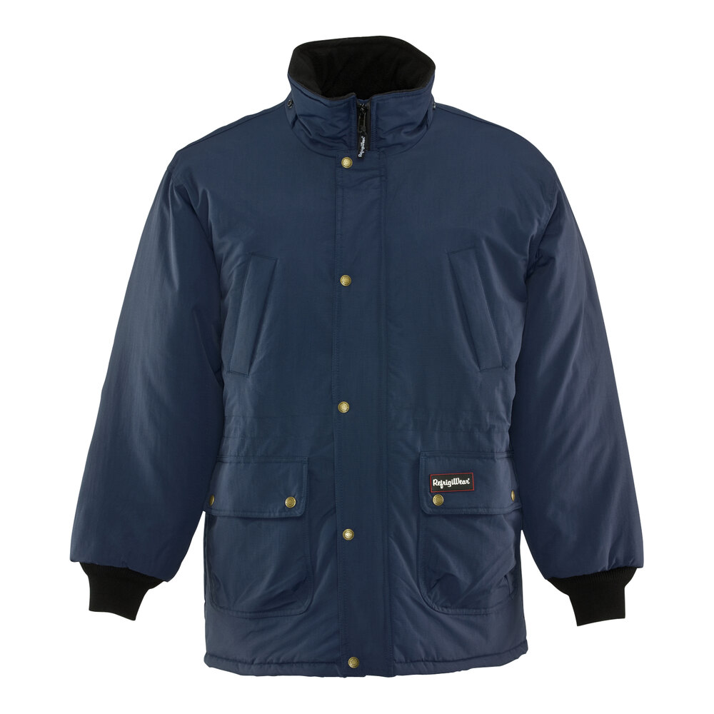 RefrigiWear ChillBreaker Navy Polyester Insulated Parka Jacket 0442RNAV2XL - 2XL