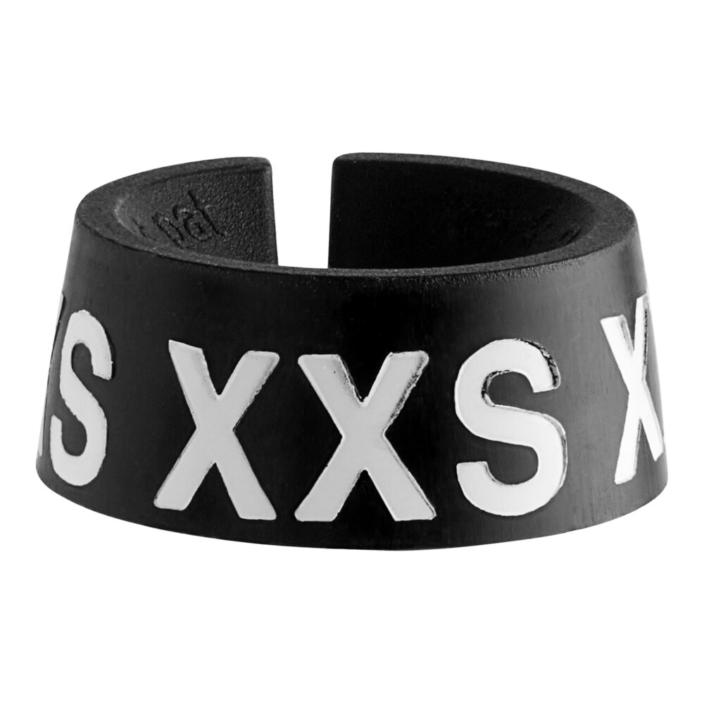 3/4" Black Size Marker - XXS - 25/Pack