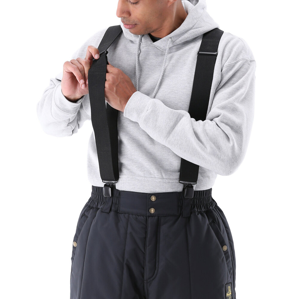 RefrigiWear Heavy-Duty Adjustable Elastic Suspenders 0600RBLKOSA
