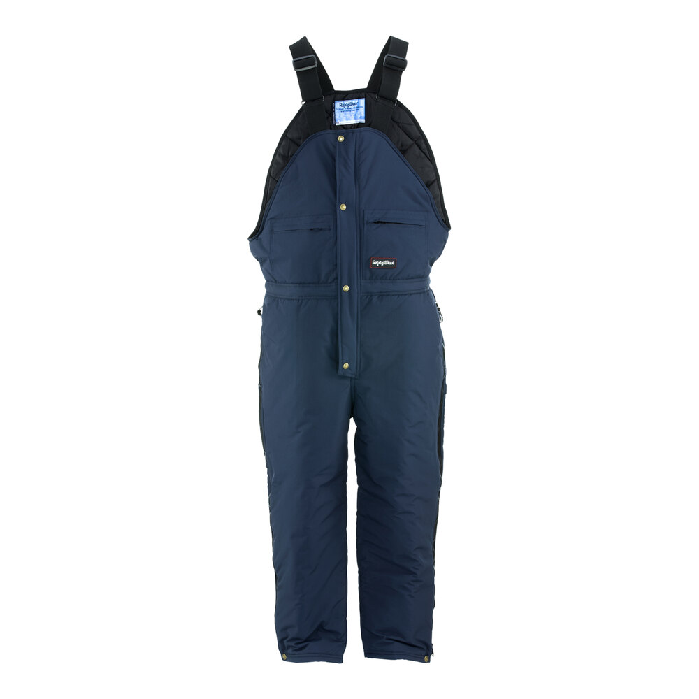 RefrigiWear ChillBreaker Navy Polyester Insulated Bib Overalls 0485RNAV3XL - 3XL