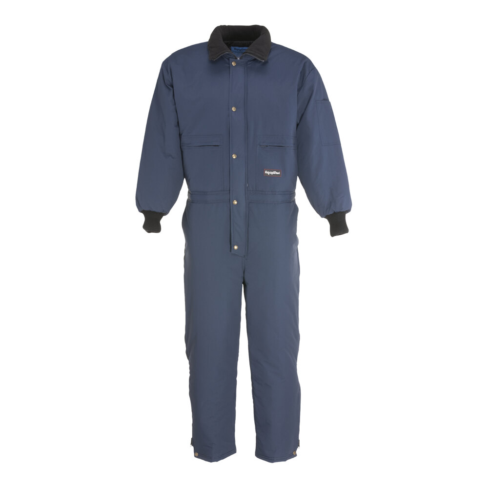 RefrigiWear ChillBreaker Navy Polyester Insulated Coveralls 0440RNAVXLG - XL