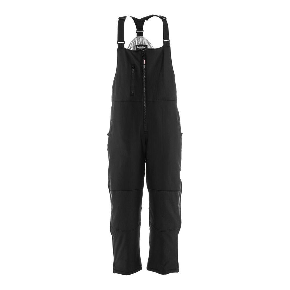 Refrigiwear Insulated Softshell Black / Charcoal Bib Overalls 0495RBCHSML - Small