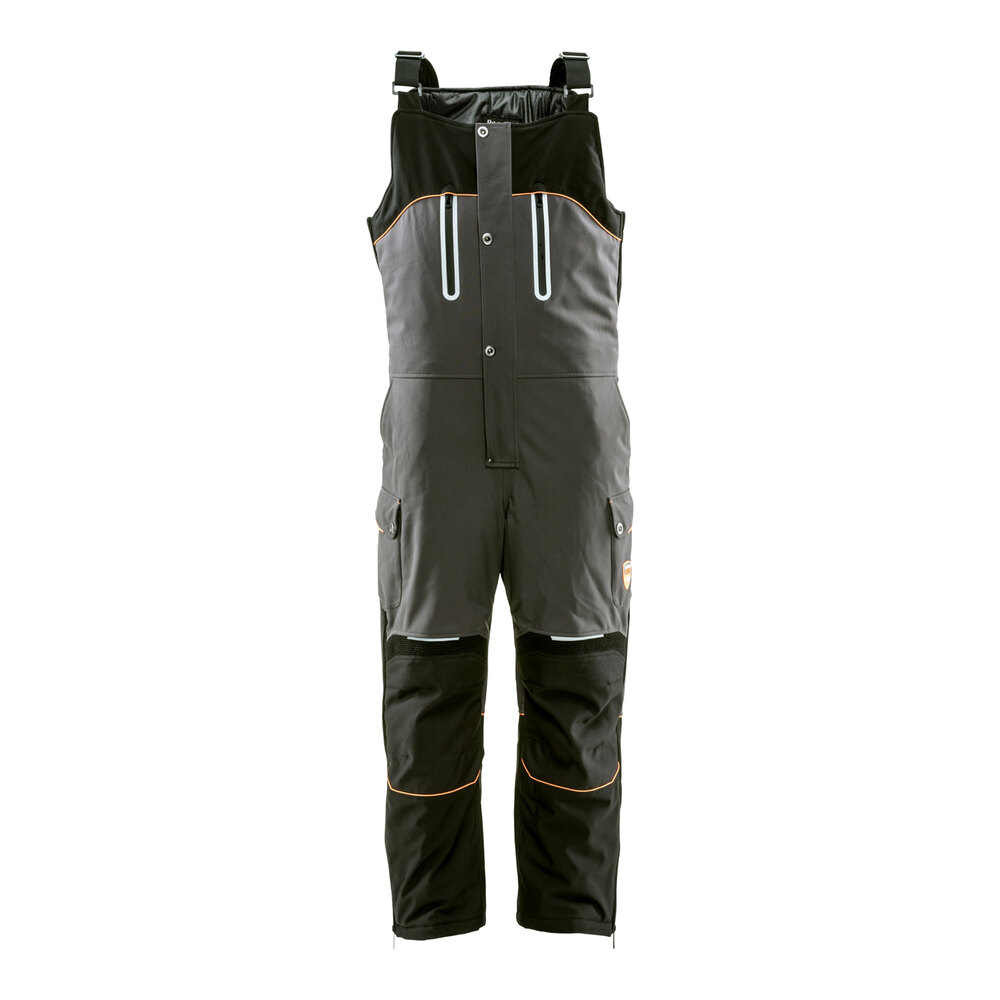 RefrigiWear PolarForce Black / Charcoal Insulated Bib Overalls 7140RBCH2XL - 2XL