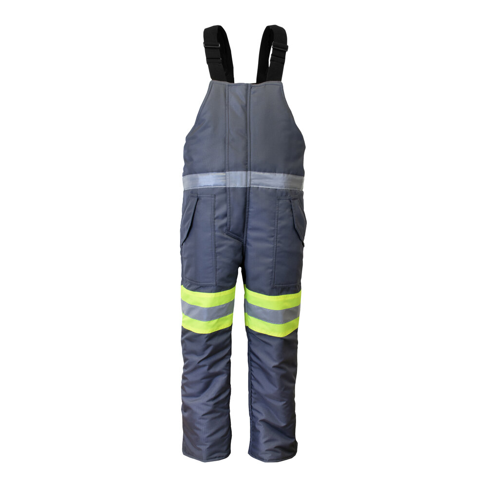 RefrigiWear Freezer Edge Lime / Gray Insulated Bib Overalls 7250RTLG5XL - 5XL