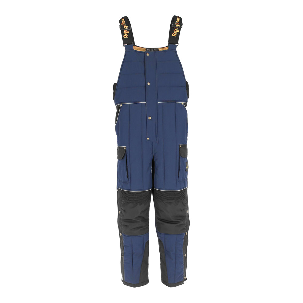RefrigiWear 54 Gold Navy Insulated Bib Overalls 7354RNAVMED - Medium