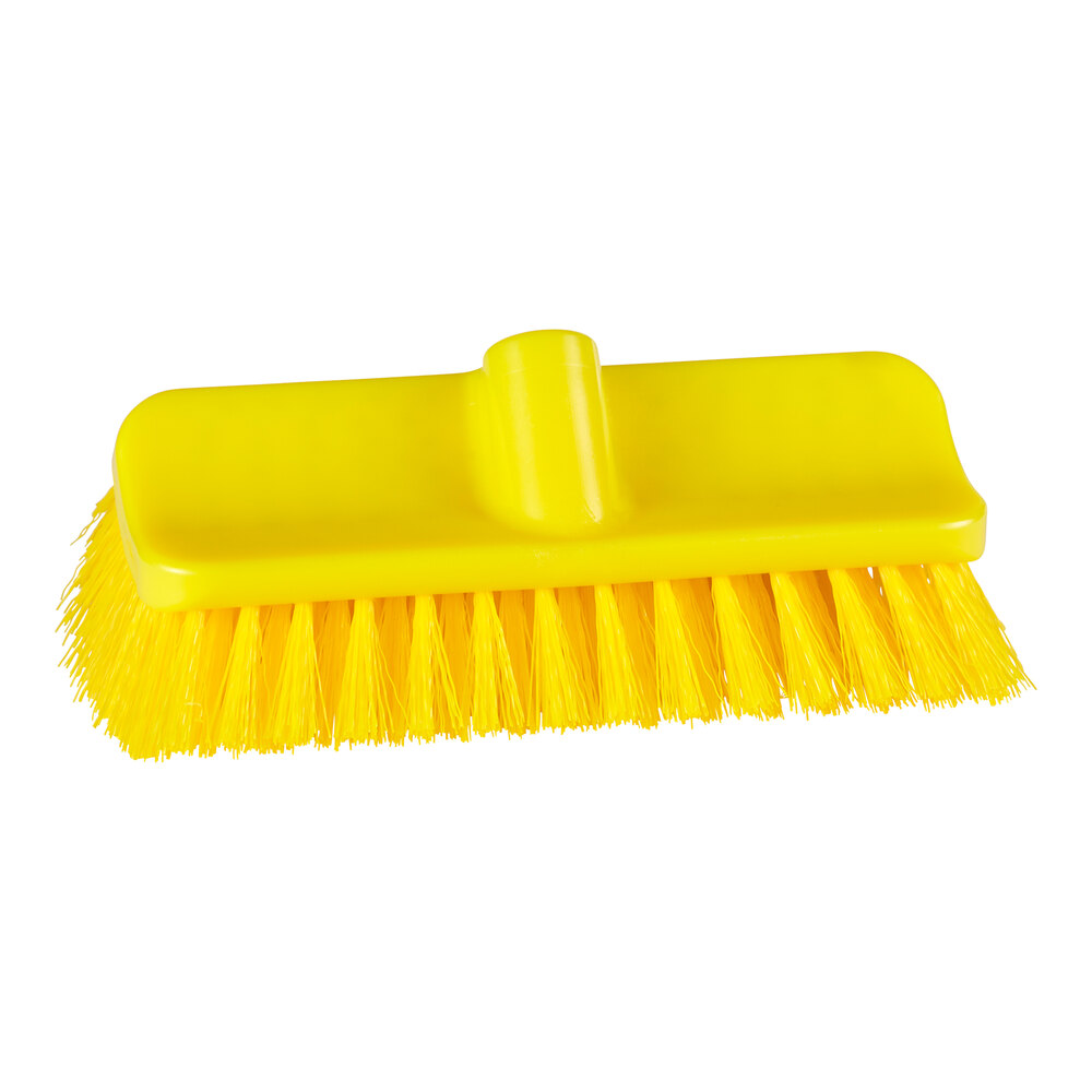 Vikan ColorCore 366216 10 1/4" Yellow High-Low Brush Head