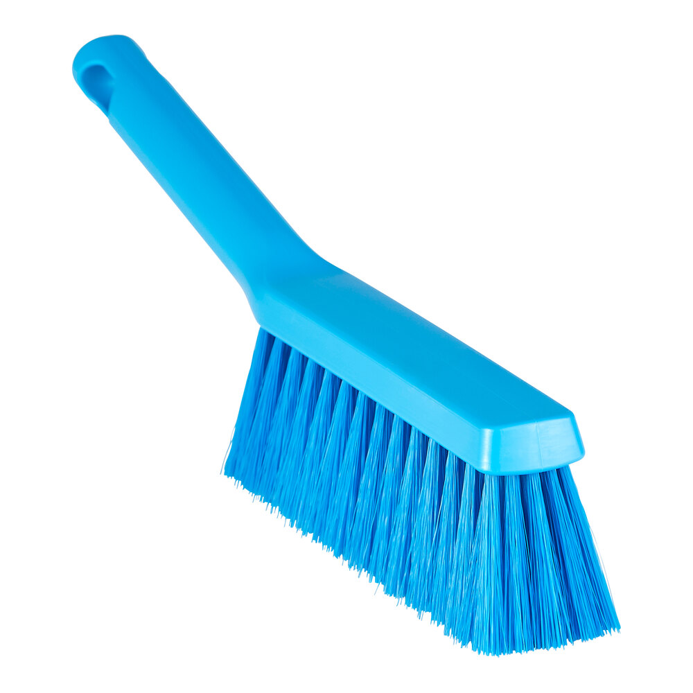 Vikan ColorCore 451113 11 7/8" Blue Bench Brush with Medium Bristles