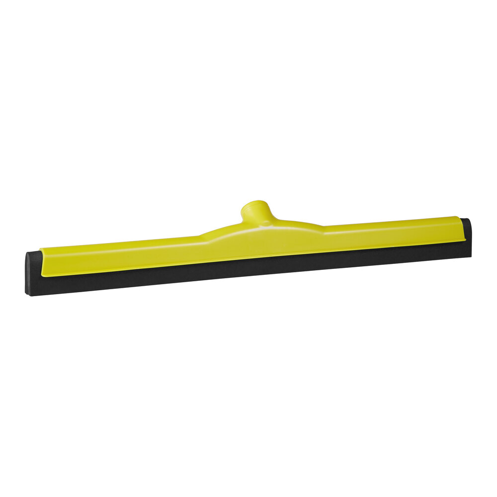 Vikan ColorCore 785516 21 3/4" Yellow Squeegee with Double Foam Blade