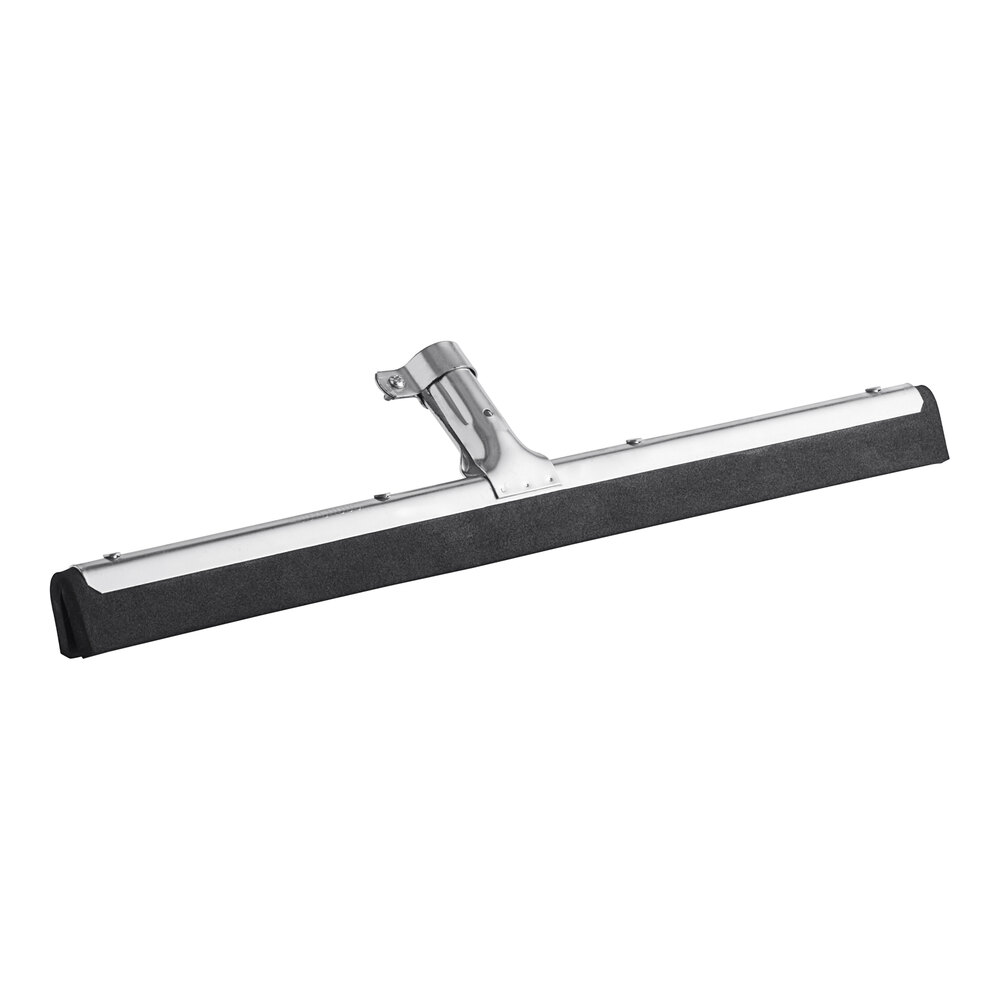 Midwest Rake S550 Professional 47220 18" Black Double Neoprene Foam Floor Squeegee with Steel Frame