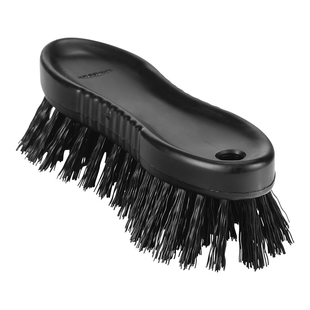 Vikan ColorCore 358819 6 3/4" Black Scrubbing Brush