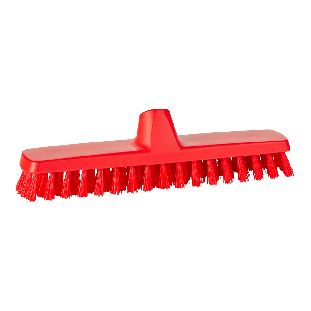 Vikan ColorCore 366114 11 13/16" Red Deck Scrub Brush Head