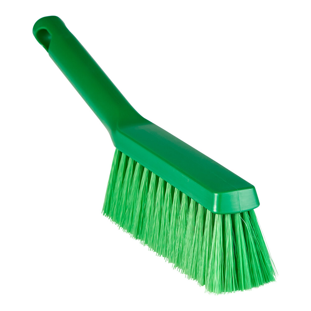 Vikan ColorCore 451112 11 7/8" Green Bench Brush with Medium Bristles
