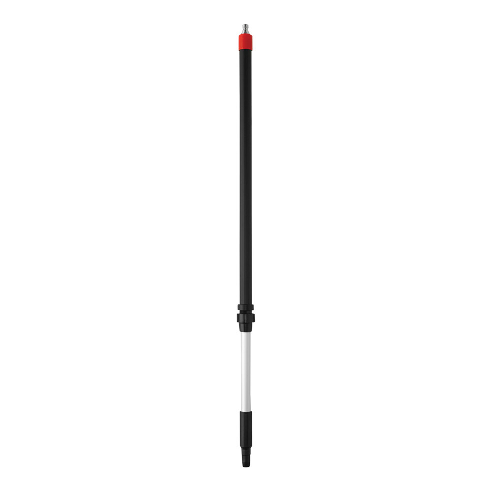 Vikan Transport 297152Q 41 3/4"-63" Black Water-Fed Aluminum Telescopic Handle with Quick-Disconnect Fitting