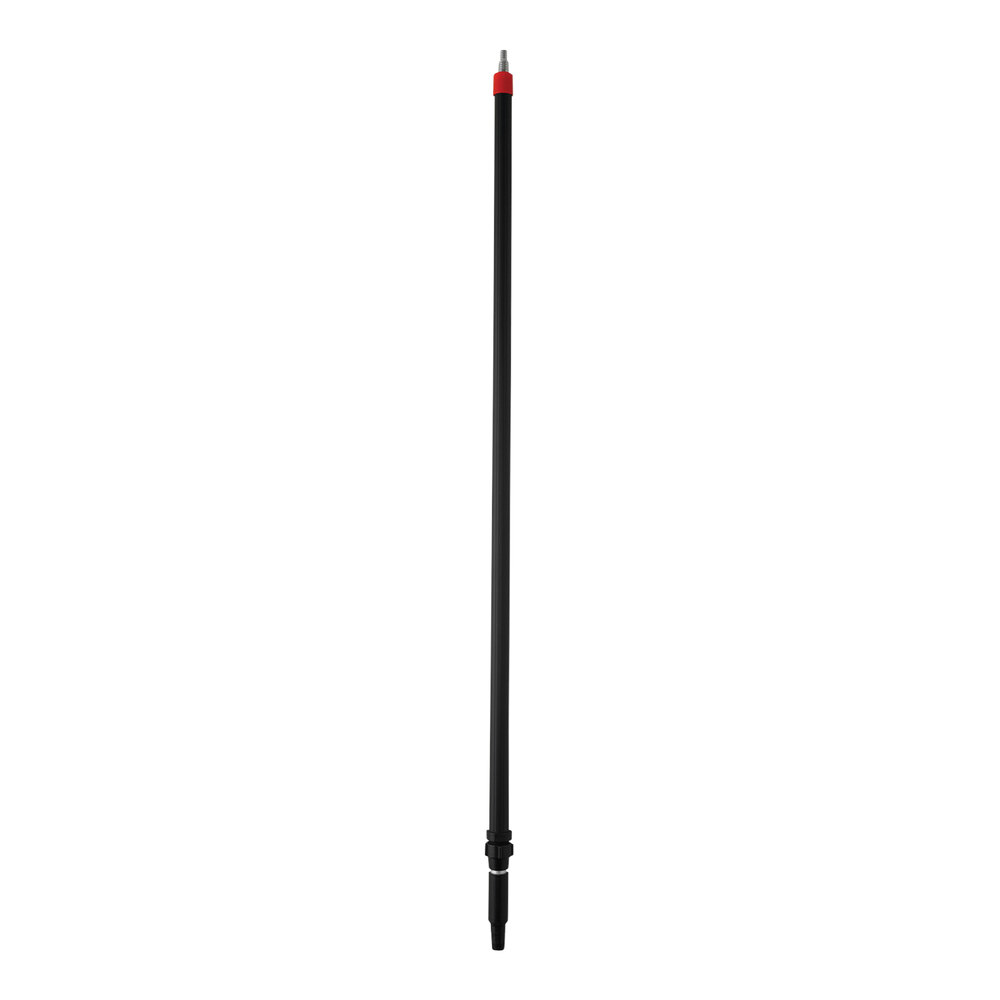 Vikan Transport 297352 63"-109 7/16" Black Water-Fed Aluminum Telescopic Handle with Hose Nozzle