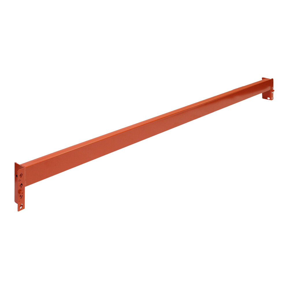Interlake Mecalux 108" Orange Heavy-Duty Non-Slotted Pallet Rack Beam IB50ET10800RRA2000 - 6,150 lb. Capacity