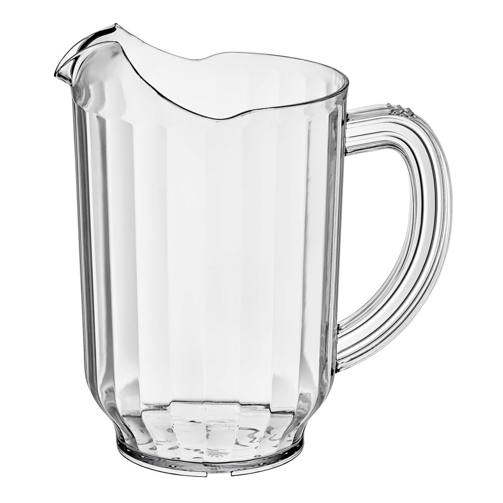 Carlisle 554607 Versapour 60 oz. Clear SAN Plastic Pitcher