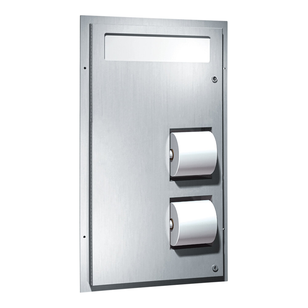 American Specialties, Inc. 10-0484 Partition-Mounted Dual Access Toilet Seat Cover and Toilet Tissue Dispenser