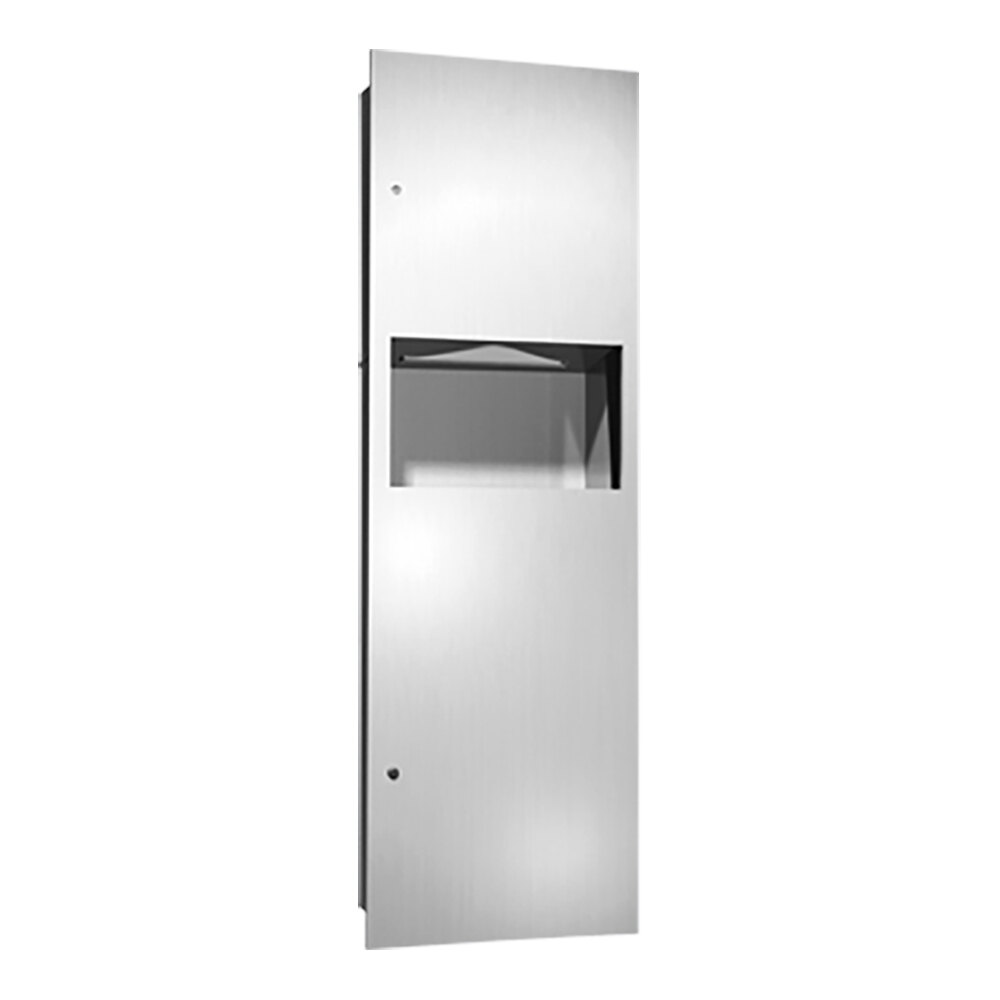 American Specialties, Inc. Simplicity 10-6462 Recessed Folded Paper Towel Dispenser with 9 Gallon Waste Receptacle