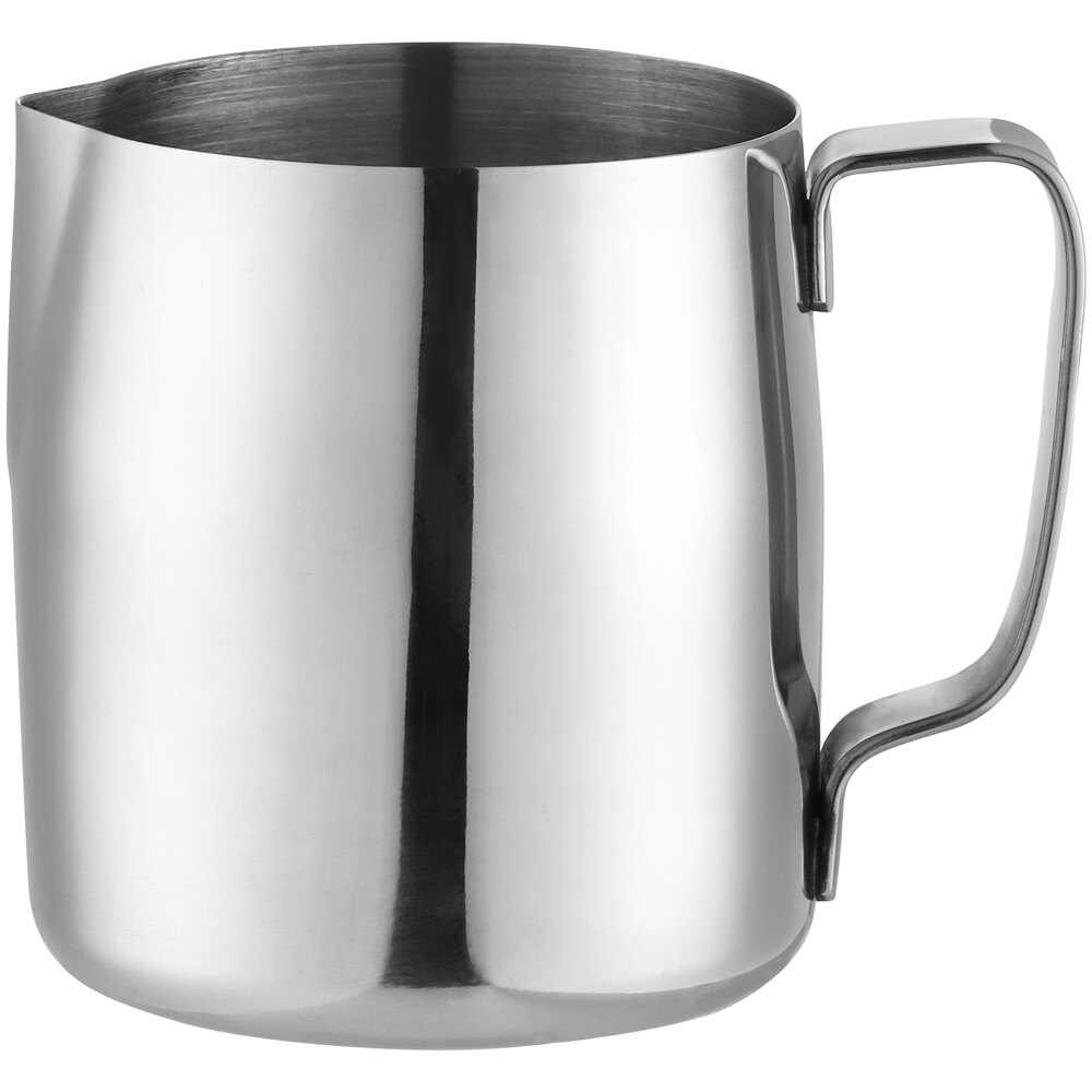Tablecraft 14 oz. Mirror-Finished Stainless Steel Frothing Pitcher 2014