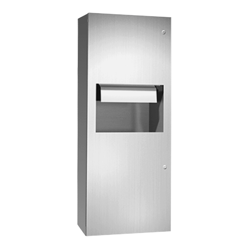 American Specialties, Inc. Simplicity 10-64696AC-9 Surface-Mounted AC-Operated Automatic Roll Paper Towel Dispenser with 9.9 Gallon Waste Receptacle