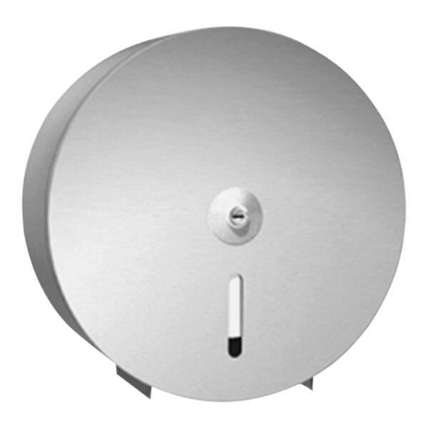 American Specialties, Inc. 10-0046 Stainless Steel Surface-Mounted Single Roll Jumbo Toilet Tissue Dispenser