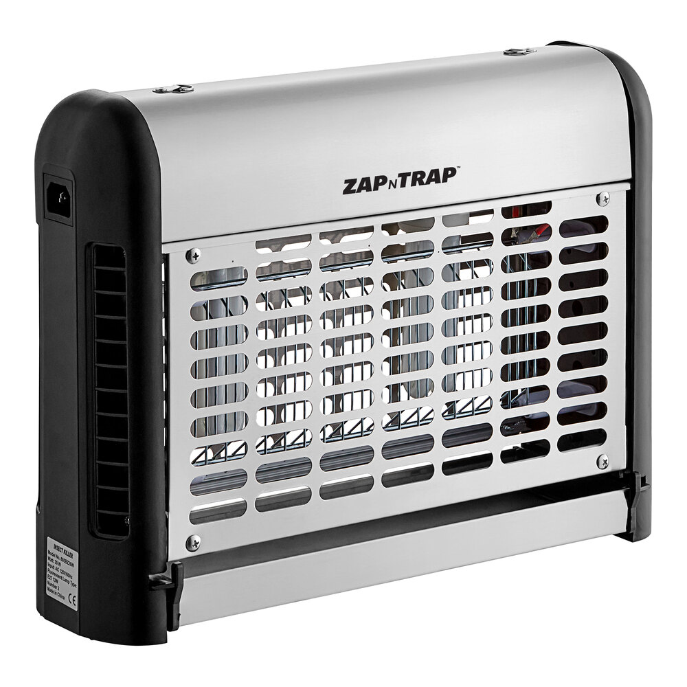 Lavex Zap N Trap Stainless Steel Indoor Insect Trap / Bug Zapper with 1150 sq. ft. Coverage - 120V, 26W