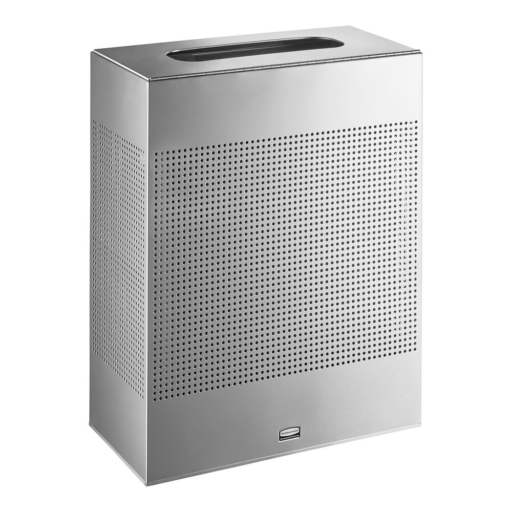 Rubbermaid® FGSR18SSPL Silhouettes Stainless Steel Designer Rectangular Trash Can - 22.5 Gallon