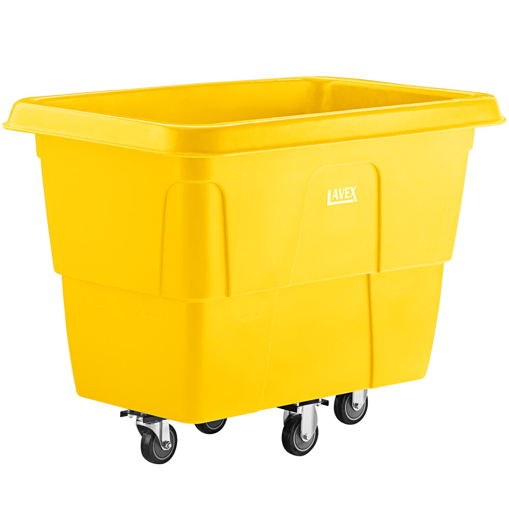 Lavex 12 Cubic Foot Yellow Cube Truck (600 lb. Capacity)