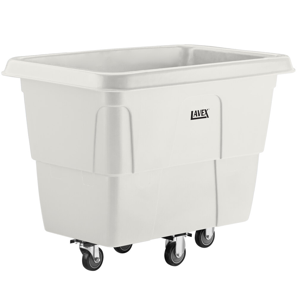 Lavex 12 Cubic Foot White Cube Truck (600 lb. Capacity)