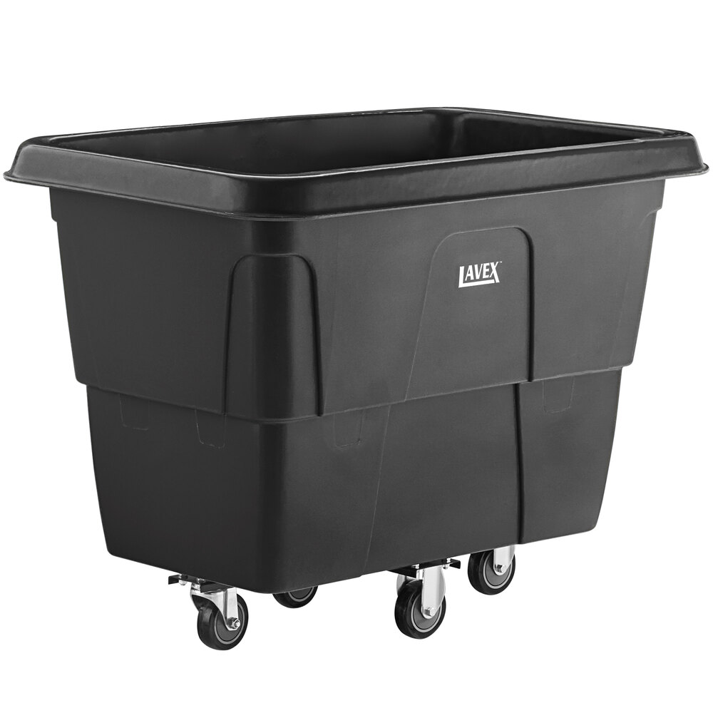 Lavex 12 Cubic Foot Black Cube Truck (600 lb. Capacity)