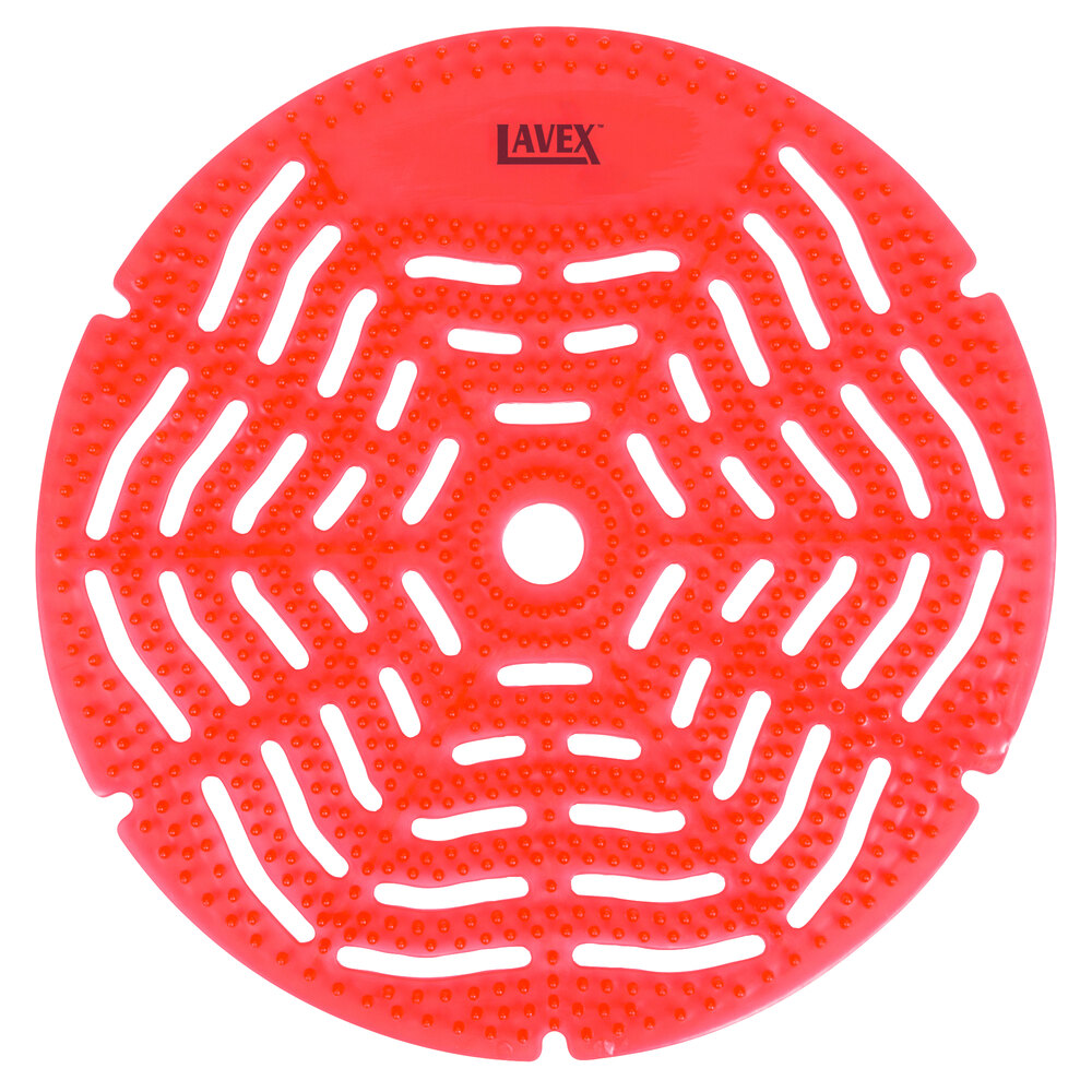 Lavex Cherry Scent Deodorized Gel Urinal Screen - 10/Pack