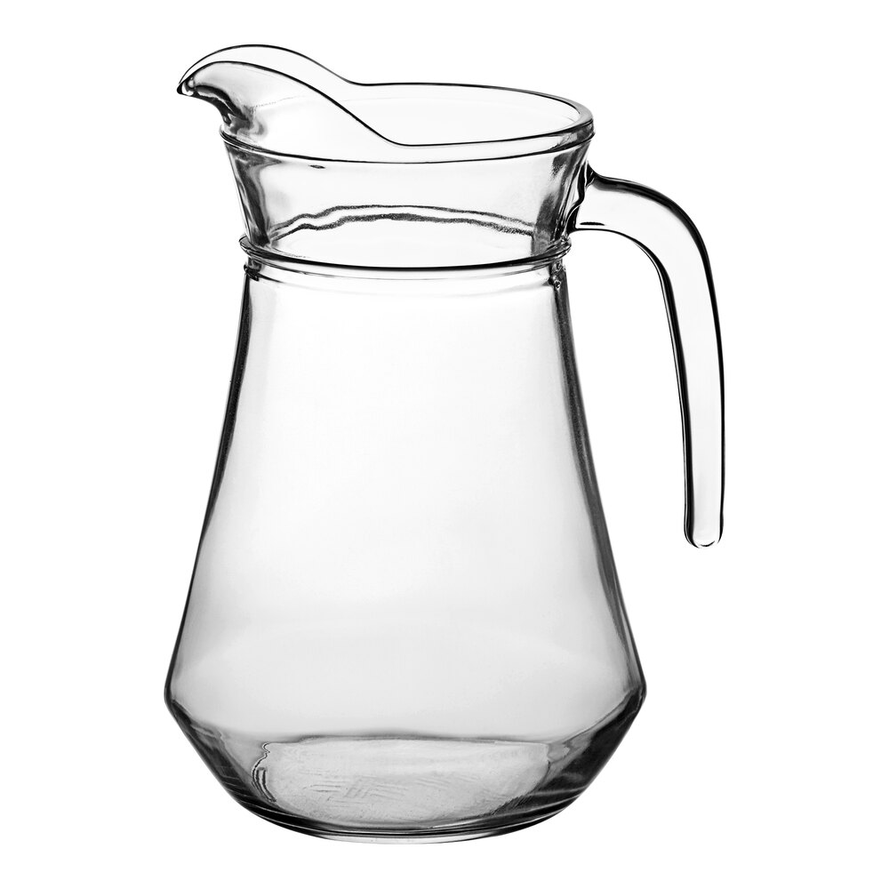 Acopa 44 oz. Glass Pitcher with High Pour Lip  - 6/Case