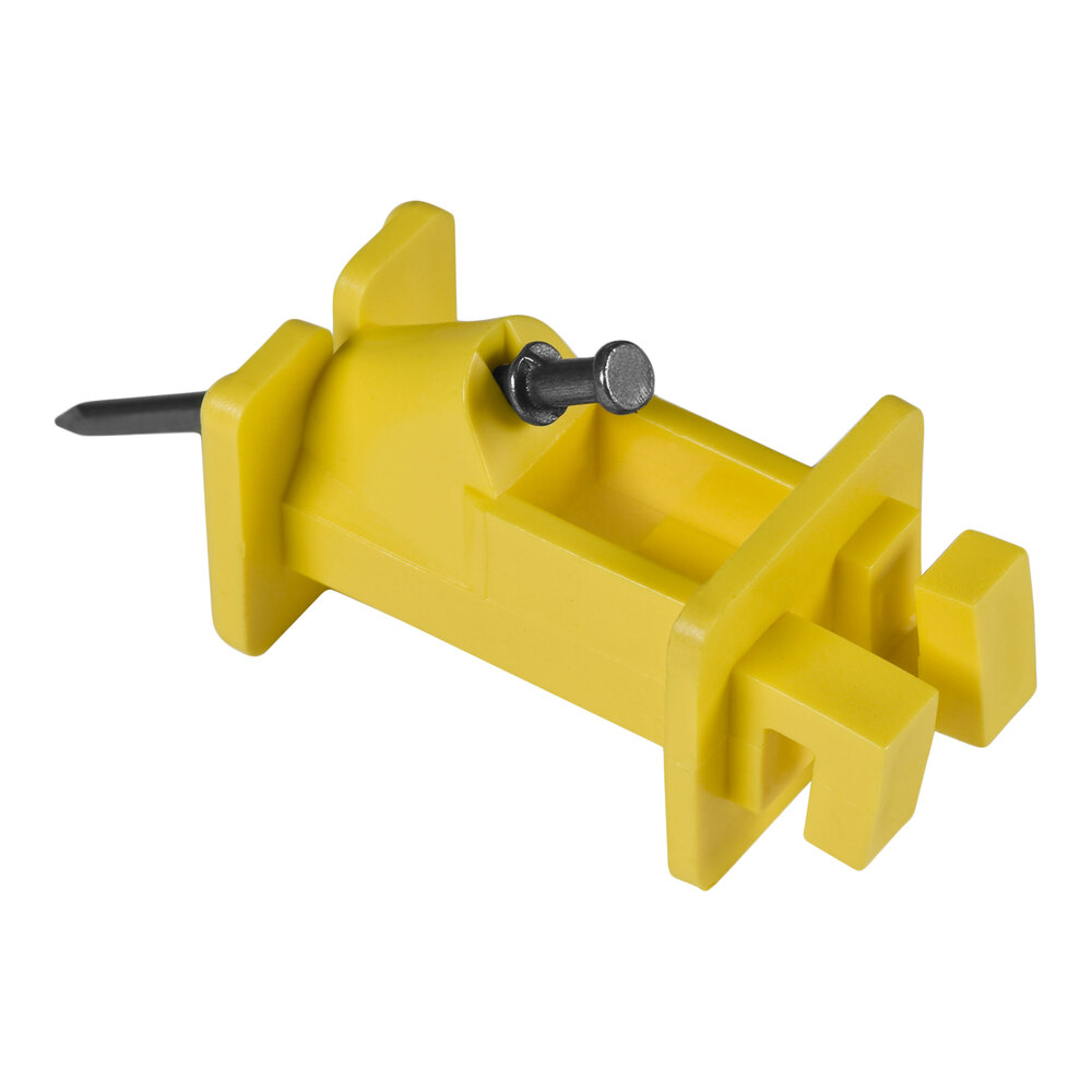 Zareba 2 1/2" Yellow Nail-On Wood Post Extender Insulator IWNY-Z - 25/Pack