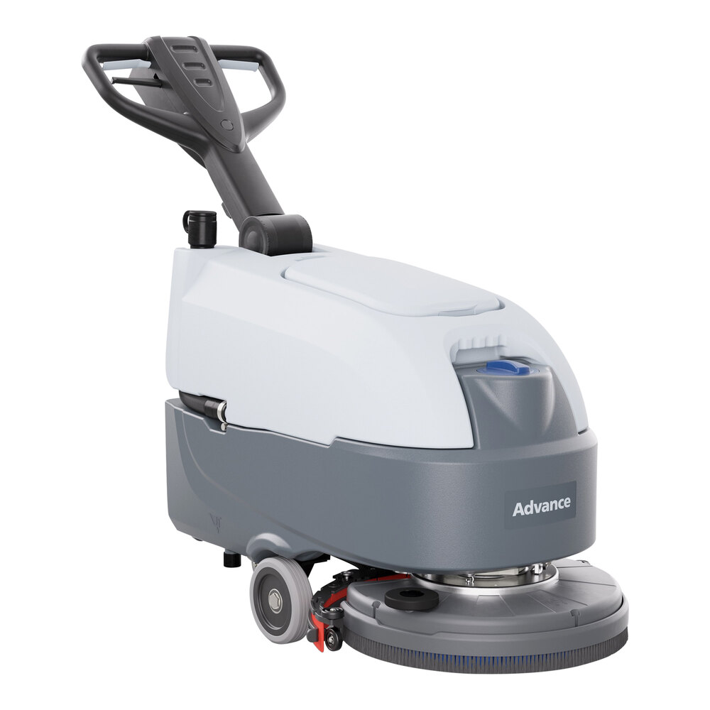 Advance SC370 50000638 17" Cordless Walk-Behind Floor Scrubber with 85 Ah AGM Batteries and Onboard Charger - 6.6 Gallon, 24V, 140 RPM